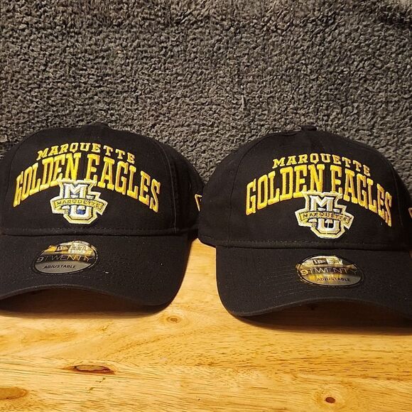 New Era Marquette Golden Eagles Black Sliderback Hat - New - Picture 9 of 9